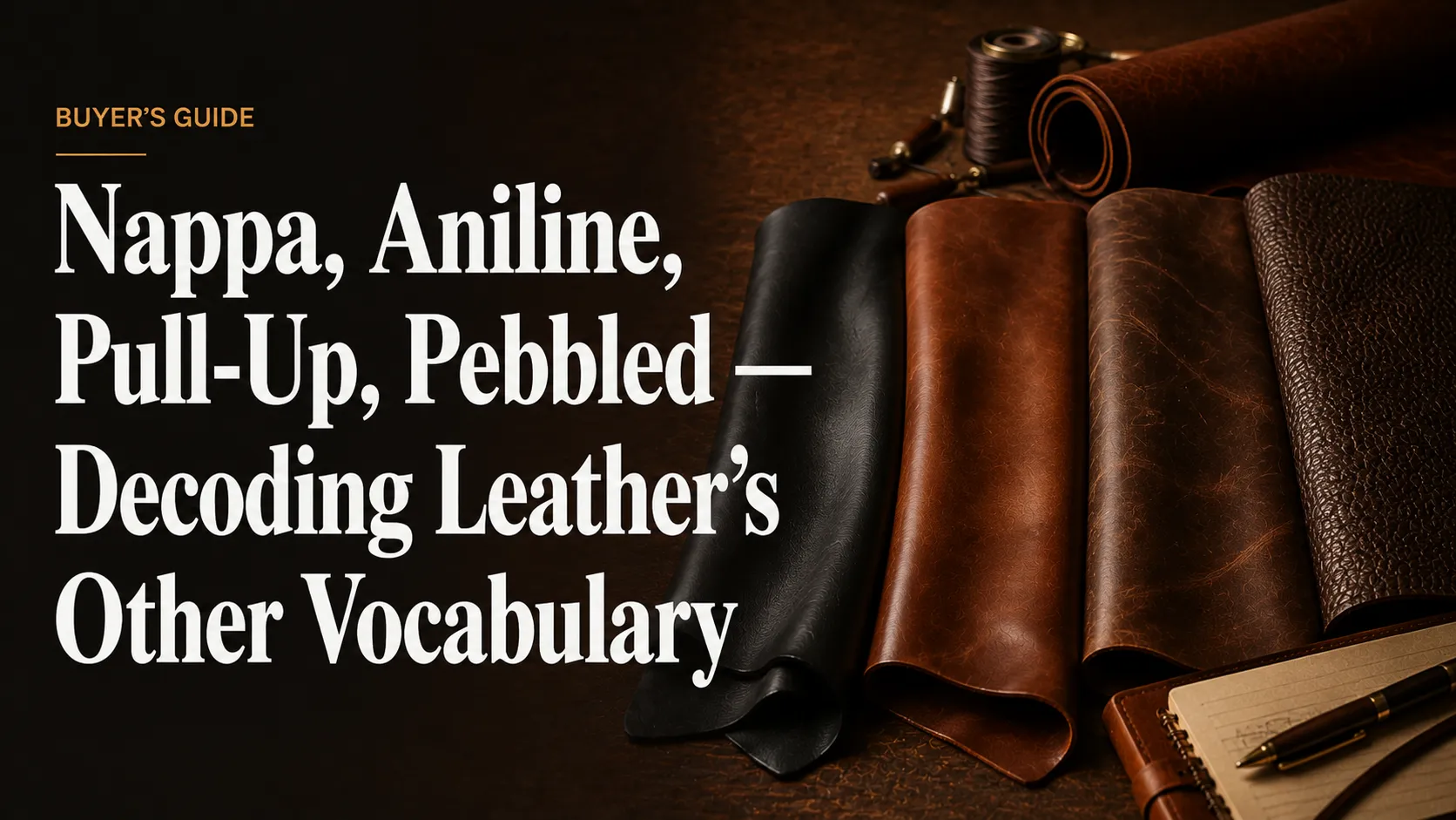 Nappa, Aniline, Pull-Up, Pebbled — Decoding Leather’s Other Vocabulary