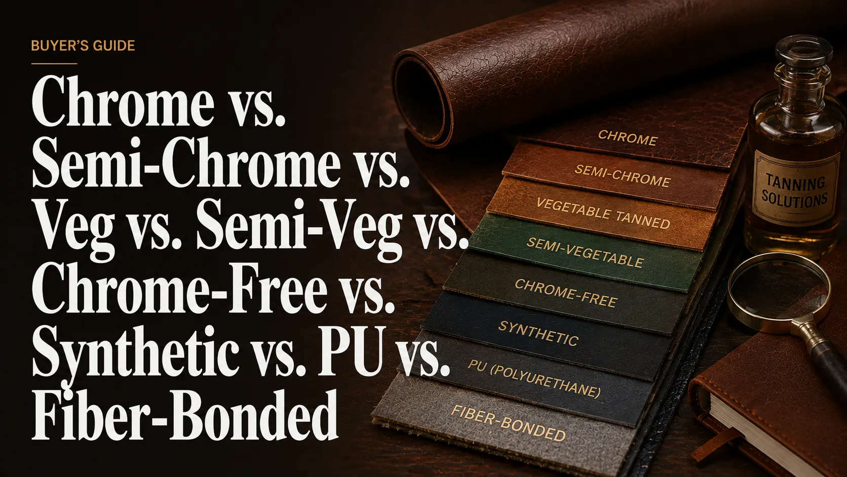 Chrome vs. Semi-Chrome vs. Veg vs. Semi-Veg vs. Chrome-Free vs. Synthetic vs. PU vs. Fiber-Bonded