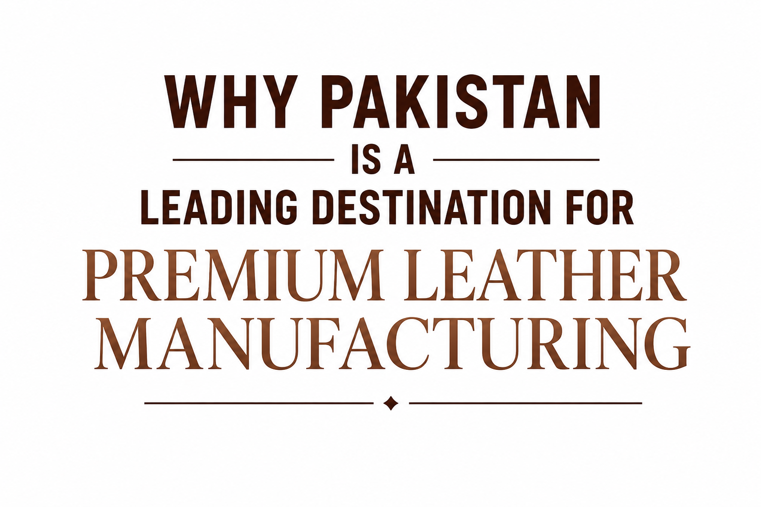 Why Pakistan Is a Leading Destination for Premium Leather Manufacturing